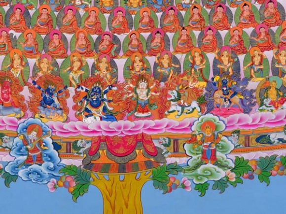 Guru tree with Dorje Shugden
